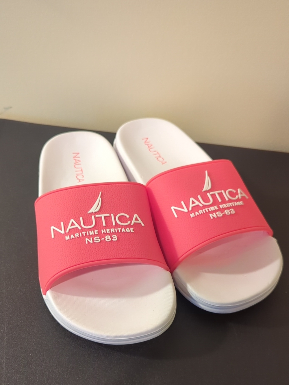 NEW Nautica Women's Pink Slide Sandals, Size 6
